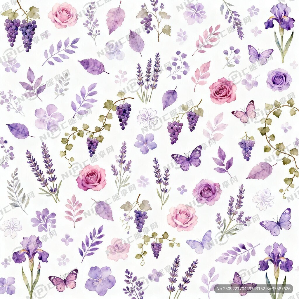 小清新风格 以紫色为主要色调