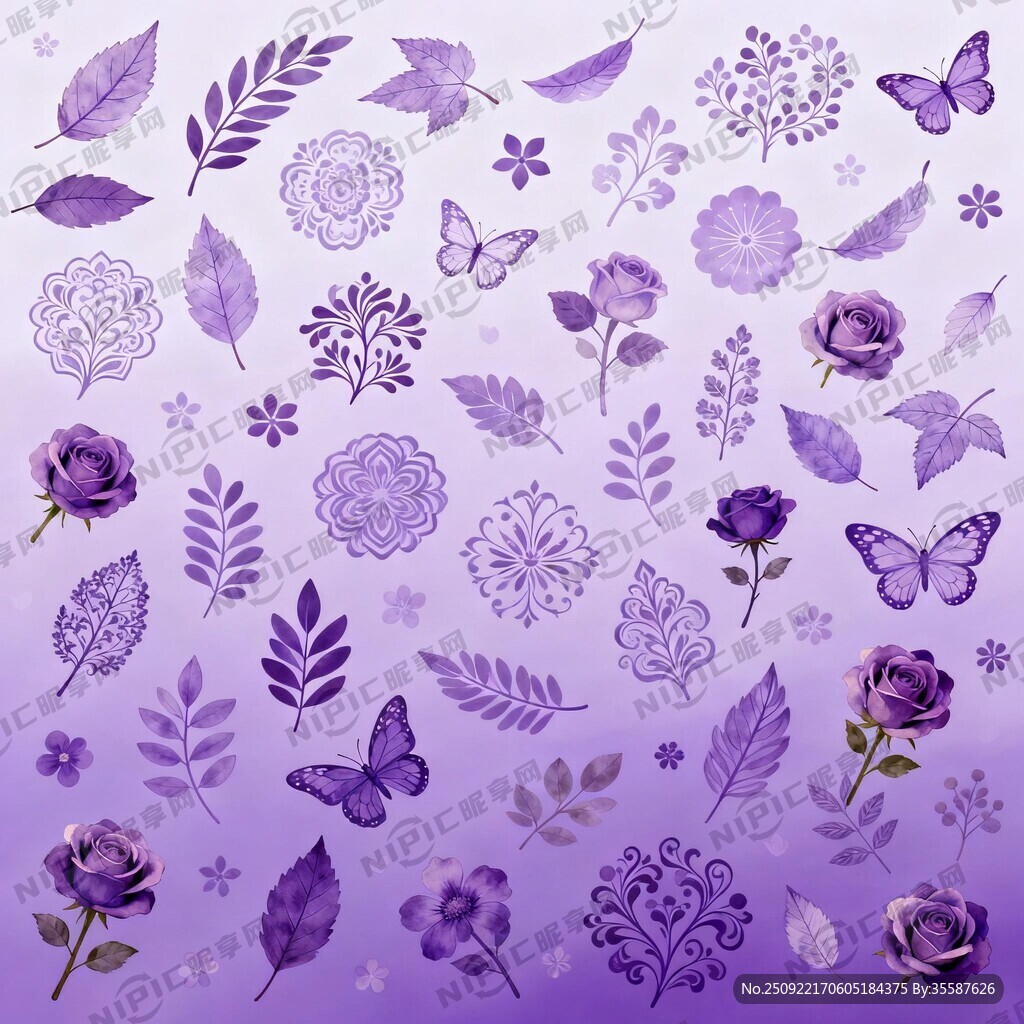 小清新风格 以紫色为主要色调