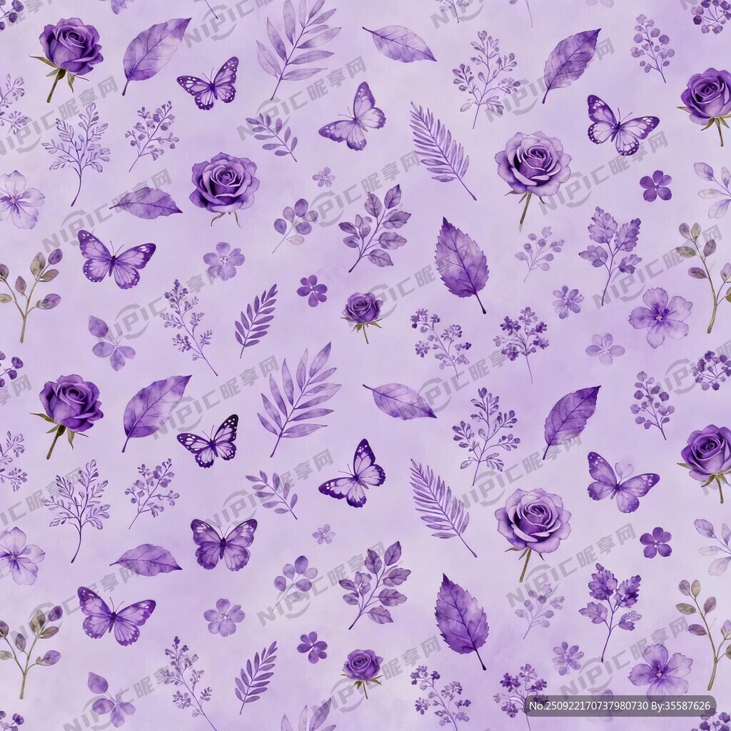 小清新风格 以紫色为主要色调