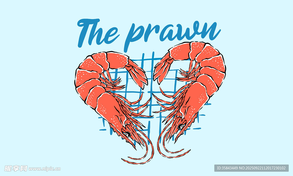 虾图案