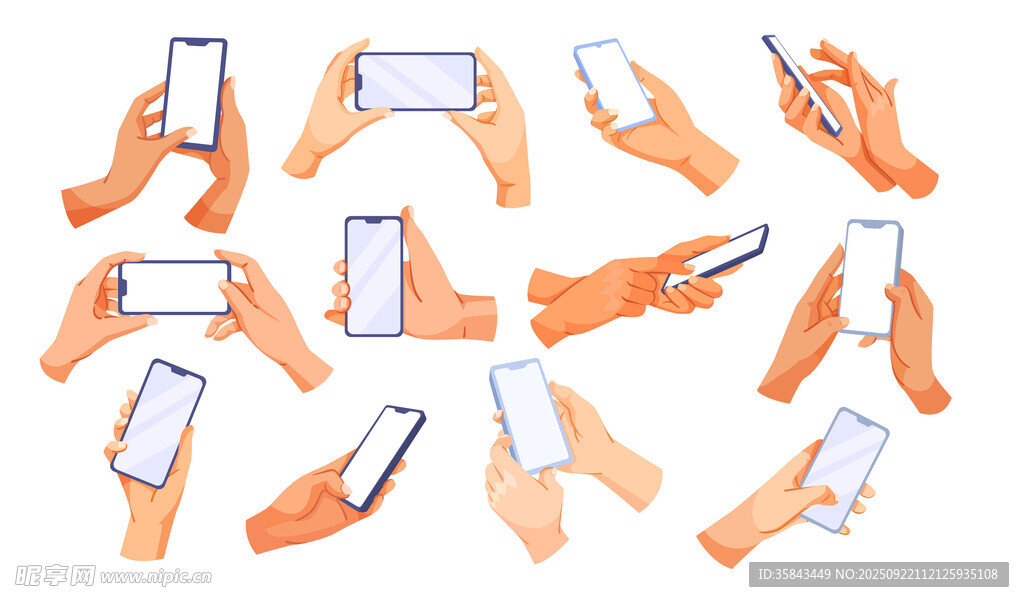 手持手机图案