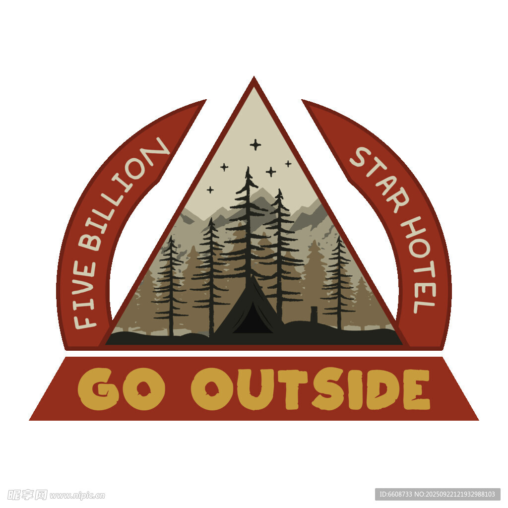 户外露营标志图案