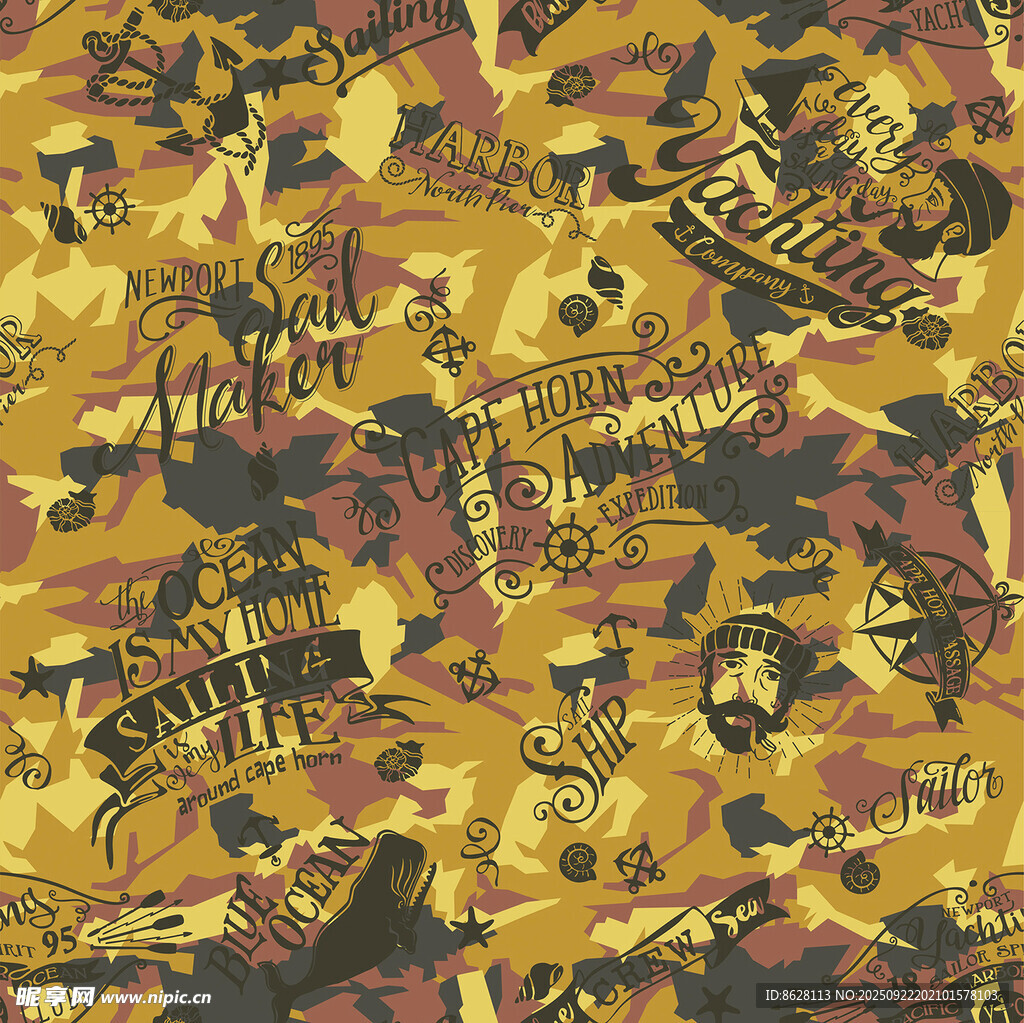 迷彩图案背景纹理