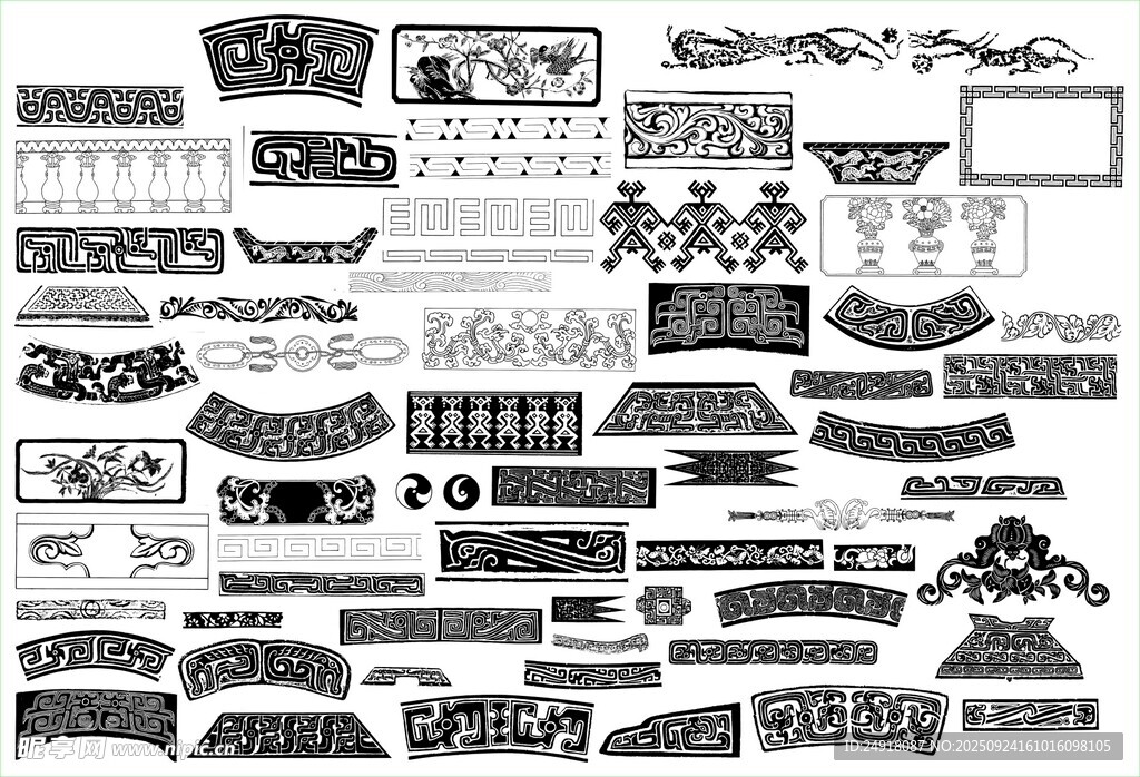 传统图案 古典花纹 