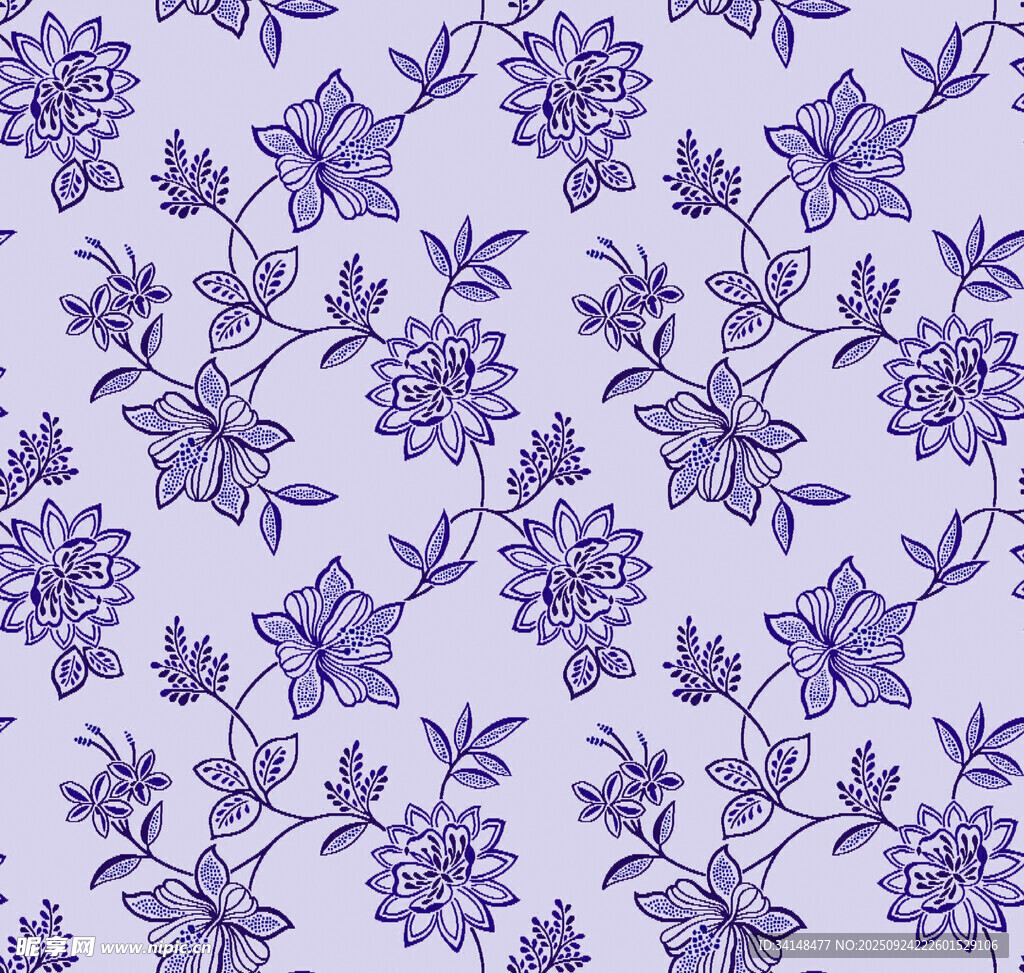 紫色花卉图案纹理背景