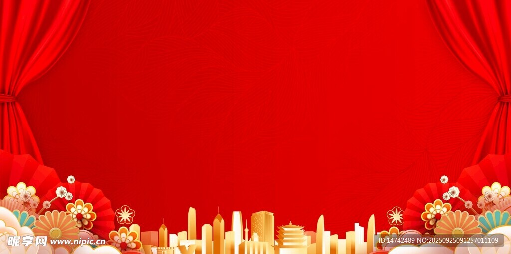 红色舞台背景