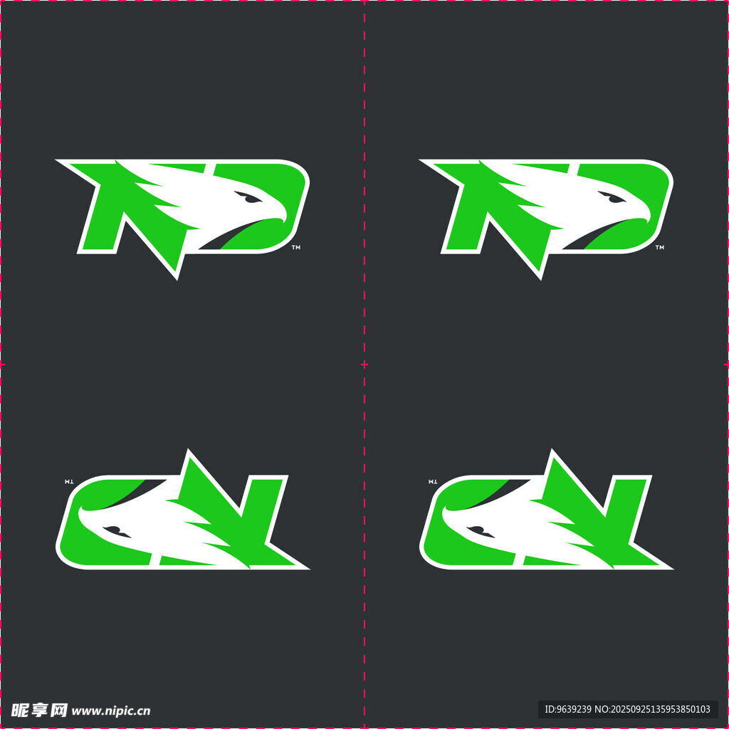 绿色箭头N标志设计