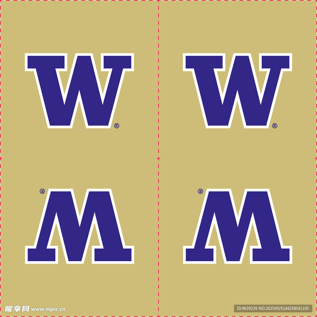 双WM标志图案设计