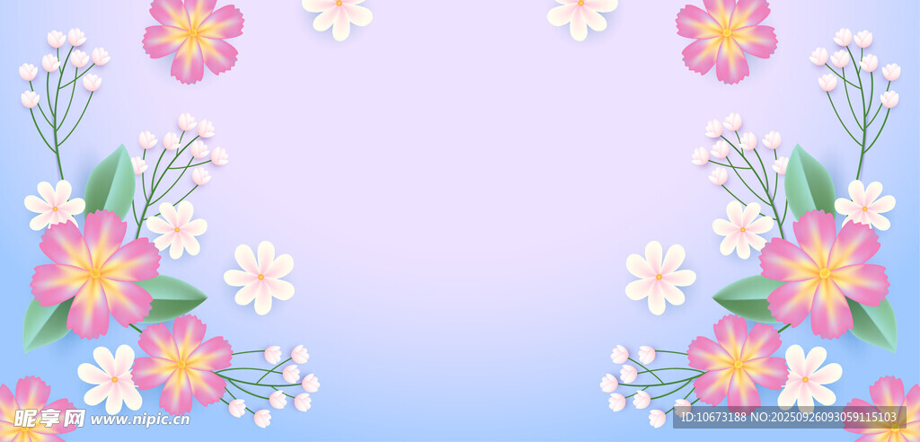 梦幻花卉背景图