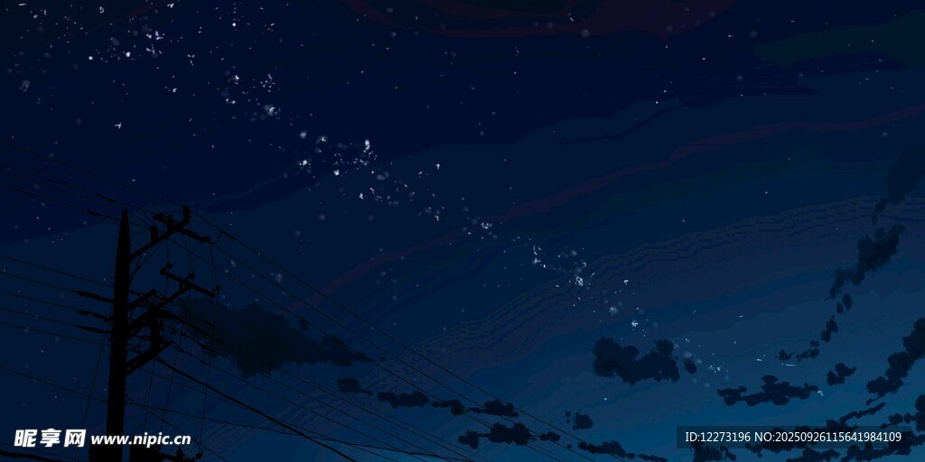 夜空下的雪山与闪烁繁星