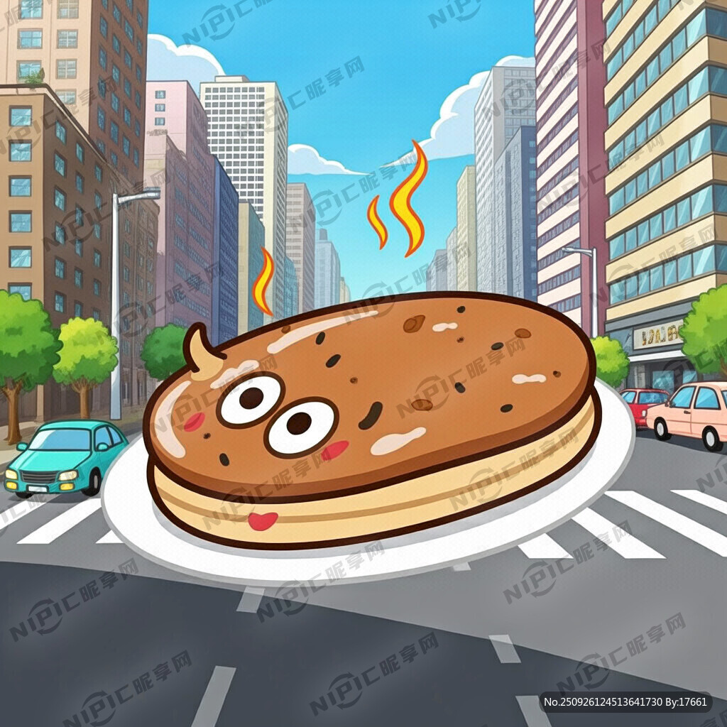 街头牛排卡通形象