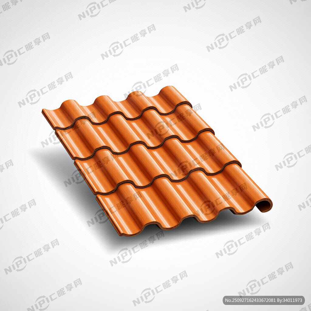 橙色树指瓦矢量图