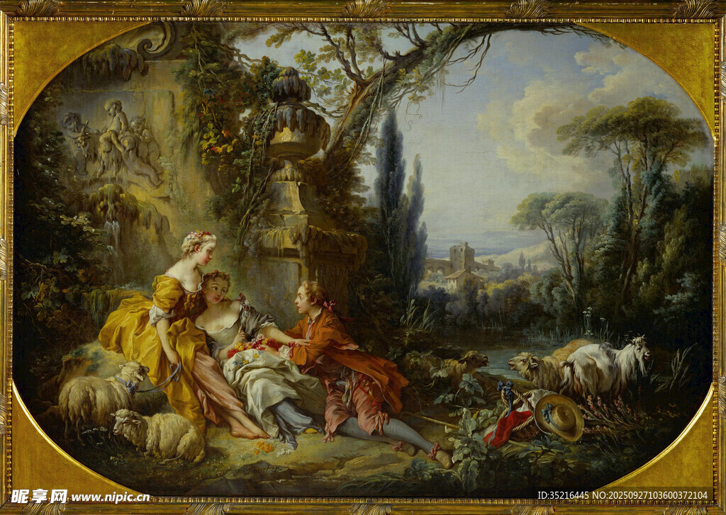 古典油画中的人物场景