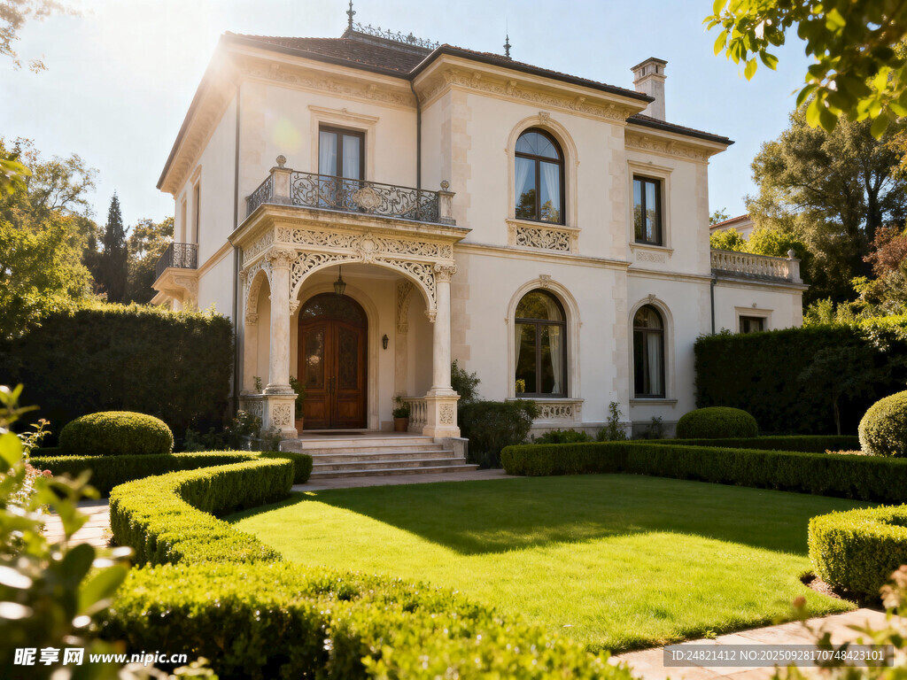 欧式豪华别墅庭院景观