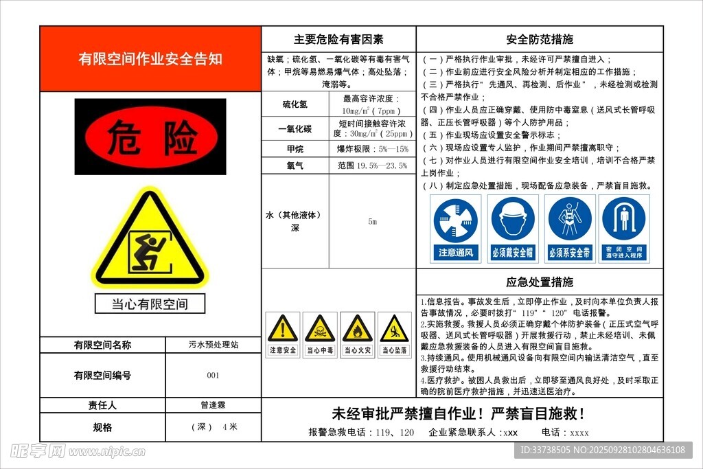 电气  有限空间安全告知