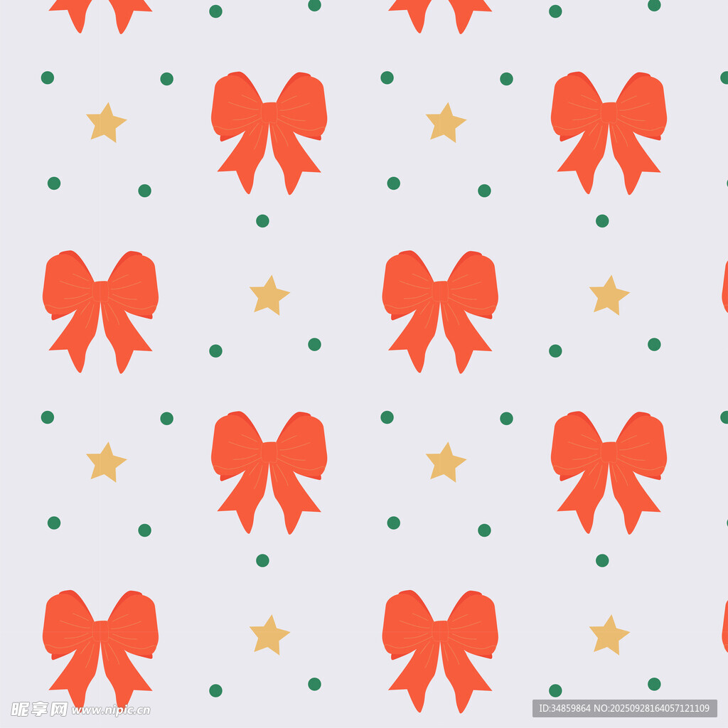 蝴蝶结星星图案