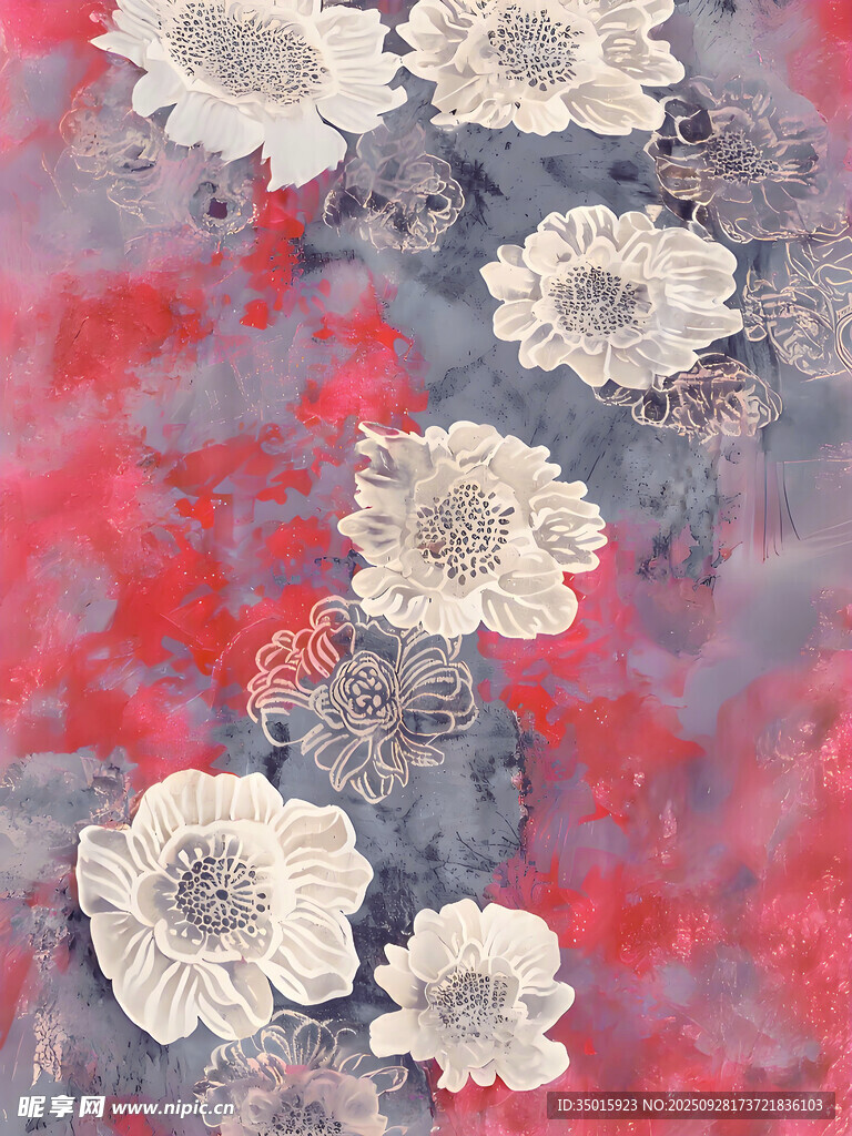 抽象花卉图案背景