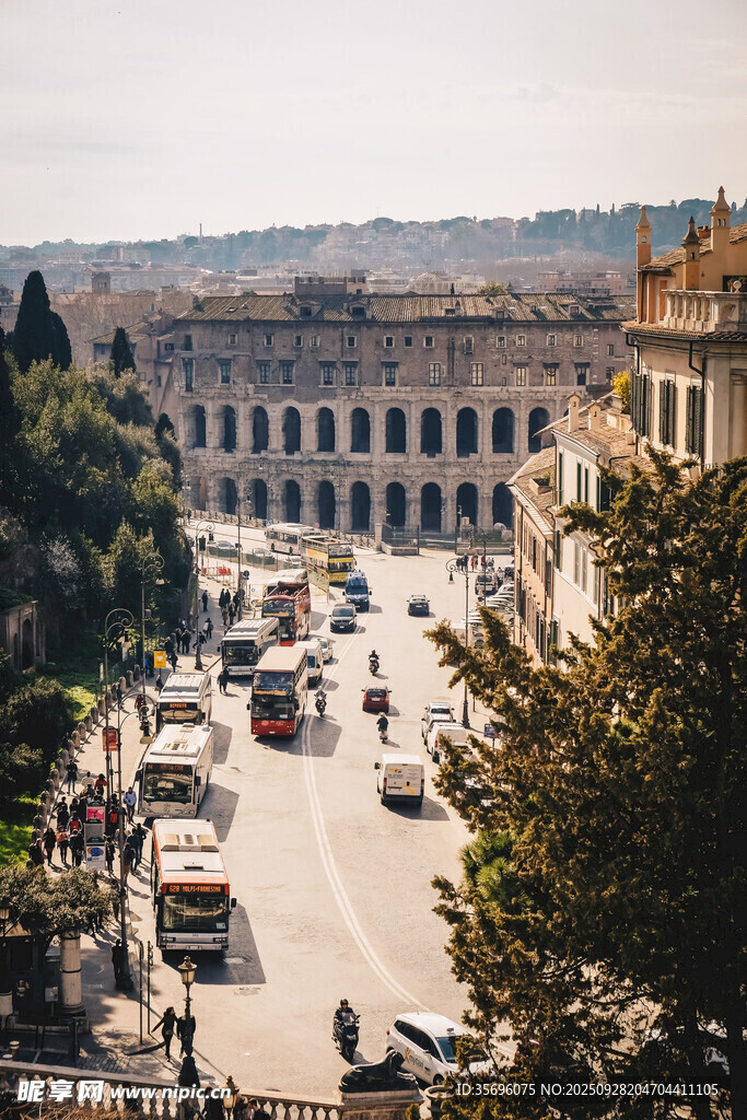 罗马城市街道景观