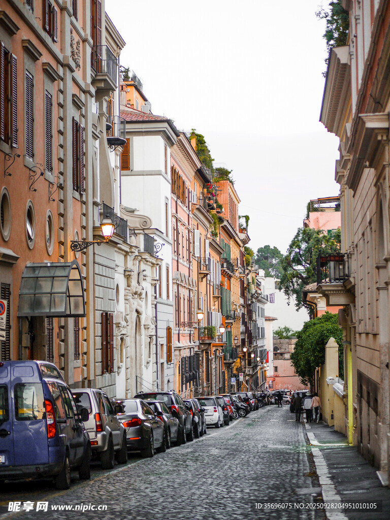 欧洲街道的静谧街景