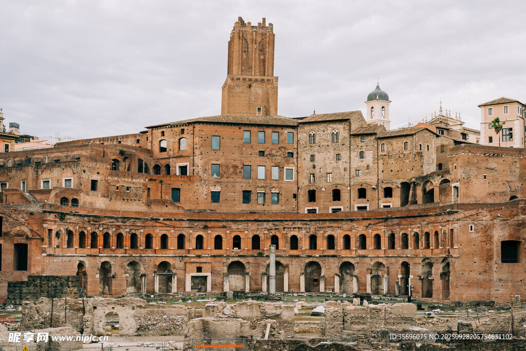 罗马古建筑遗迹景观