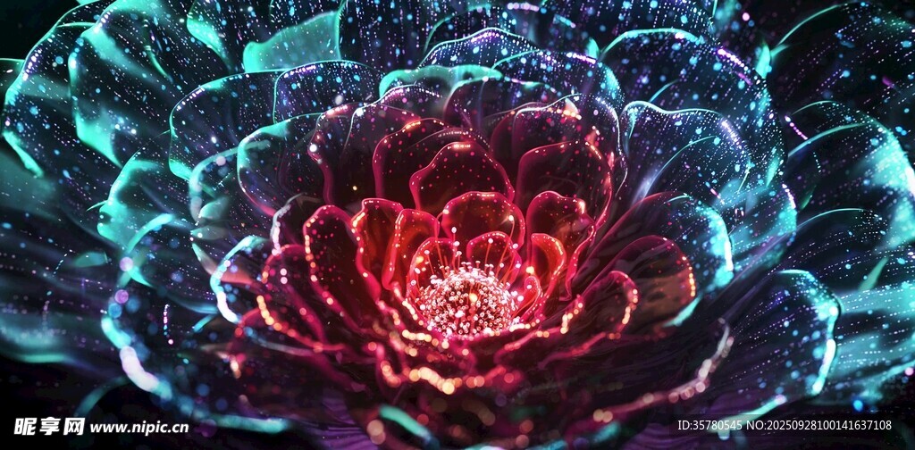 梦幻炫彩花朵艺术图像