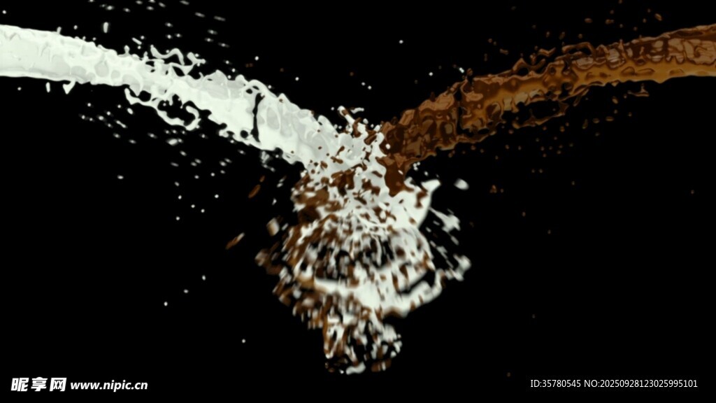 牛奶滴落溅起特写视频素材