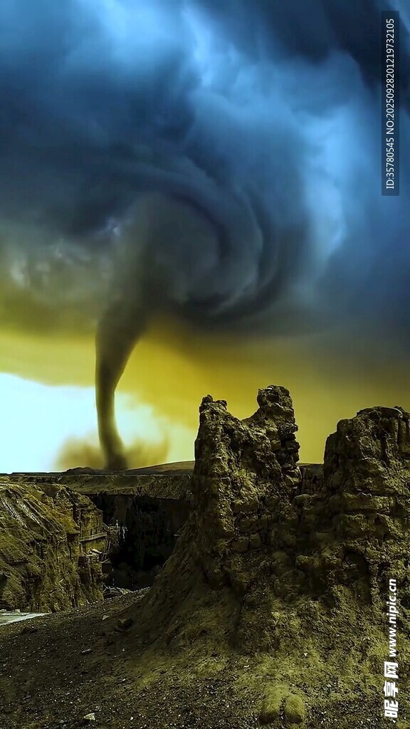 壮观龙卷风景观