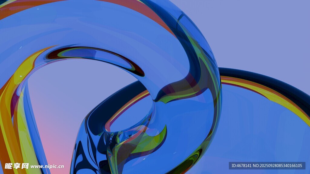 绚丽多彩抽象流体艺术图案