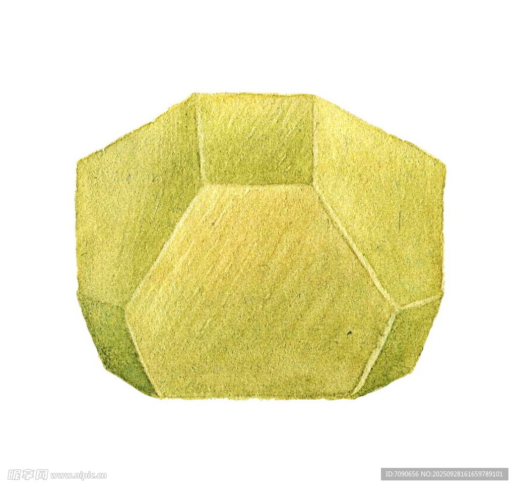 六边形浅绿色几何立体图形