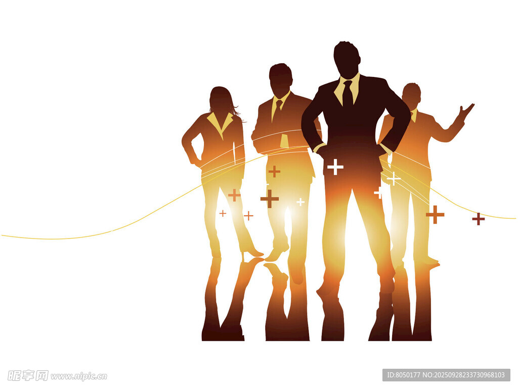 商务团队剪影