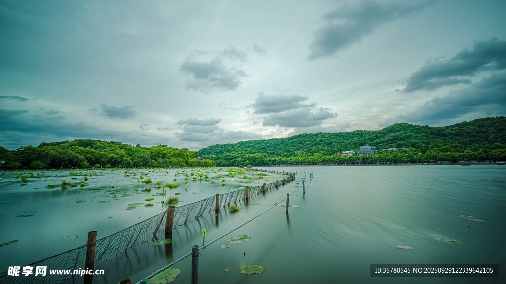 西湖旅游风景区拍航拍素材