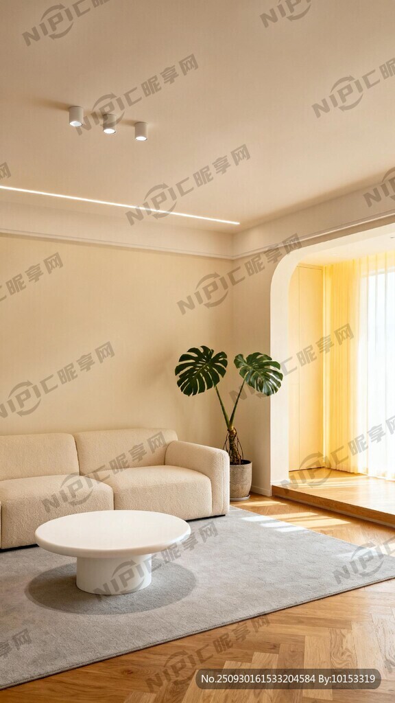 客厅 奶油风 时尚简约