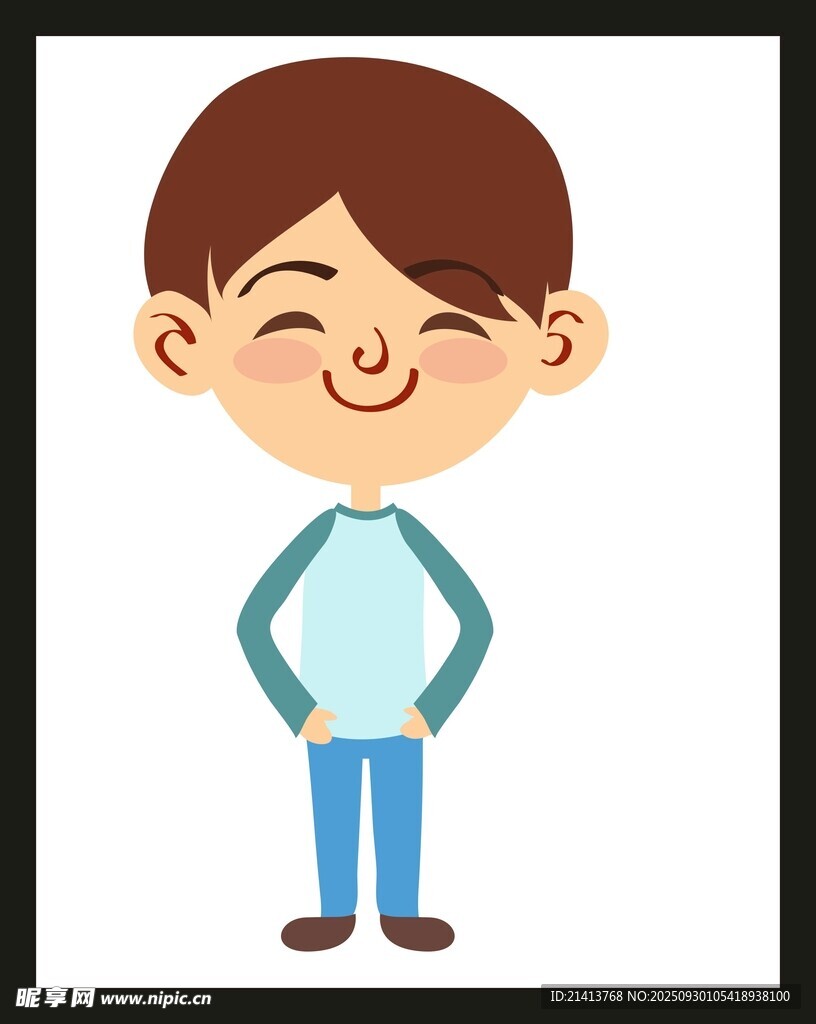 微笑男孩卡通形象
