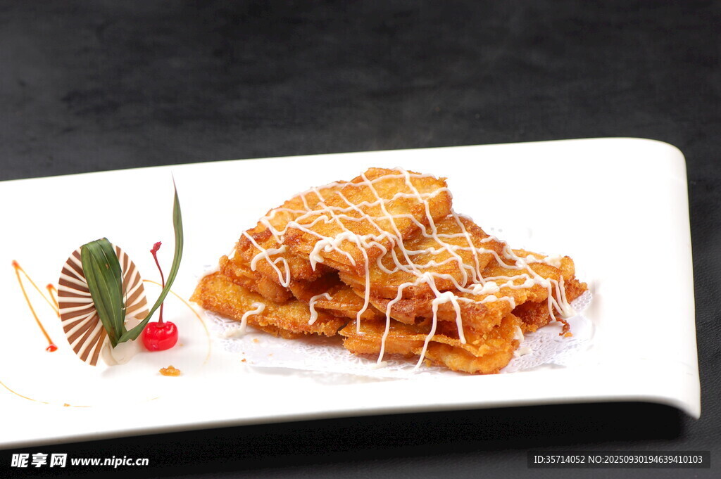 美味拔丝红薯摆盘精致