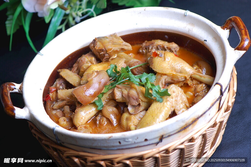 砂锅美味鸡肉煲