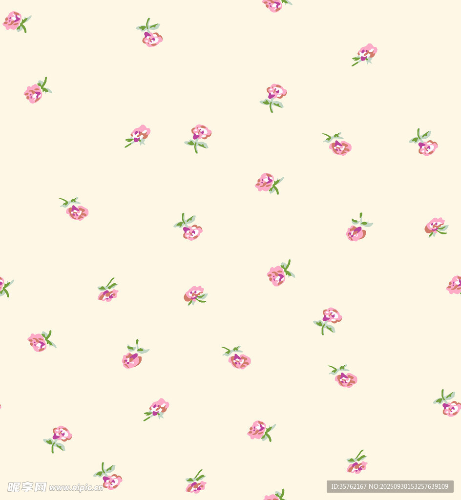 粉色小花简约背景图案