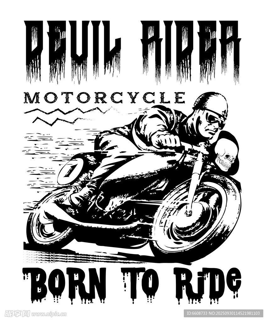 摩托车骑手天生骑行者