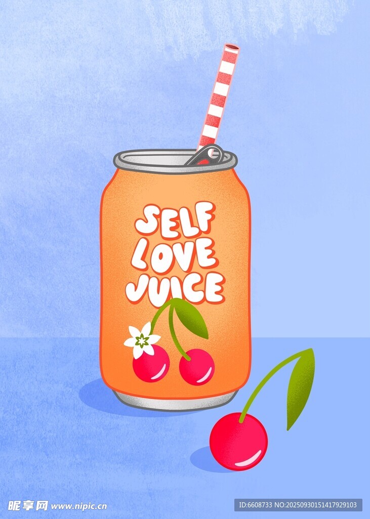 自制果汁清新樱桃味