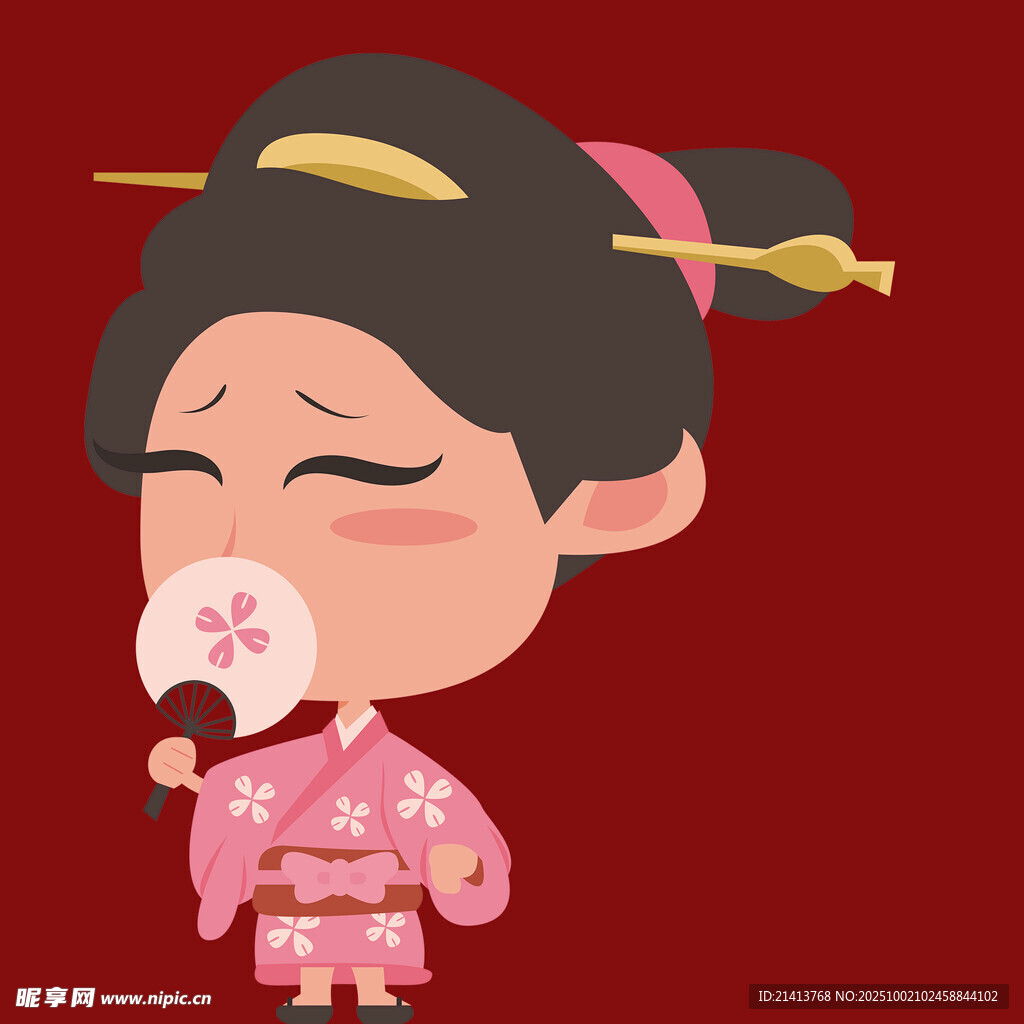 可爱古风少女吹泡泡