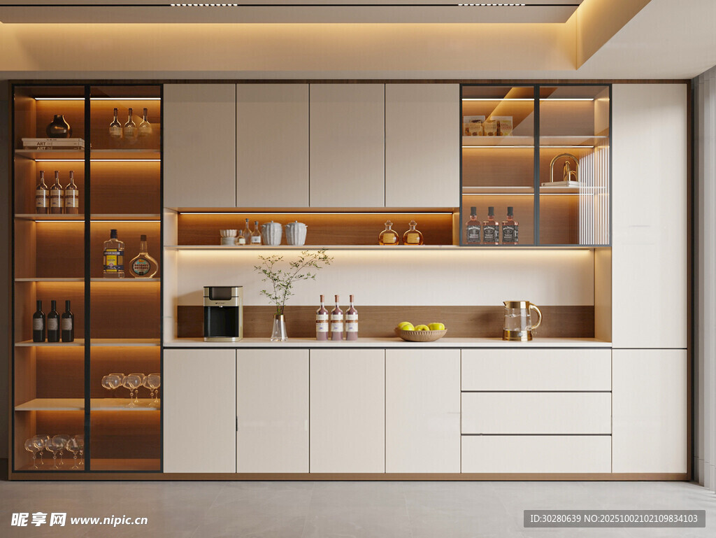 酒柜 餐边柜 玻璃柜 装饰柜 