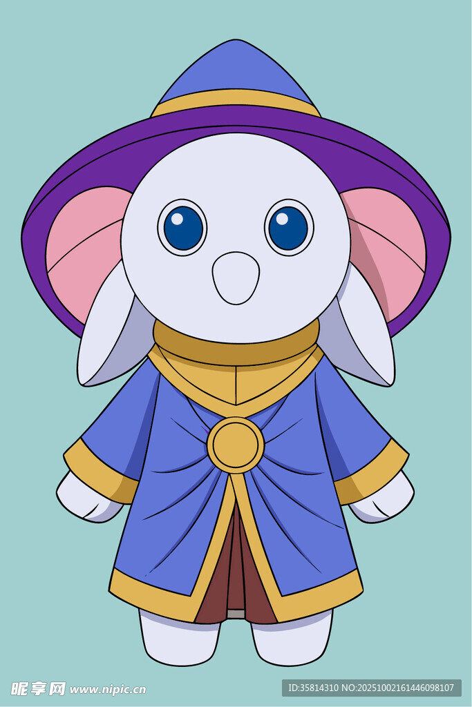 魔法兔巫师形象