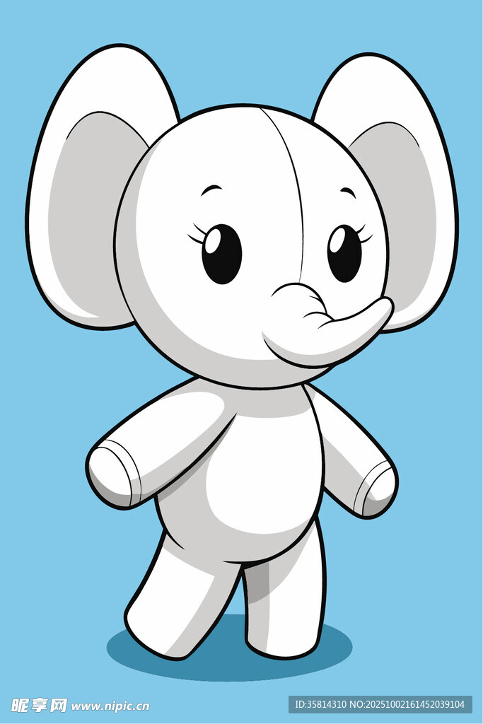 可爱卡通小象形象