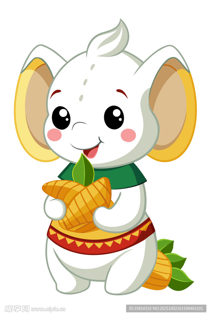 可爱白兔抱胡萝卜