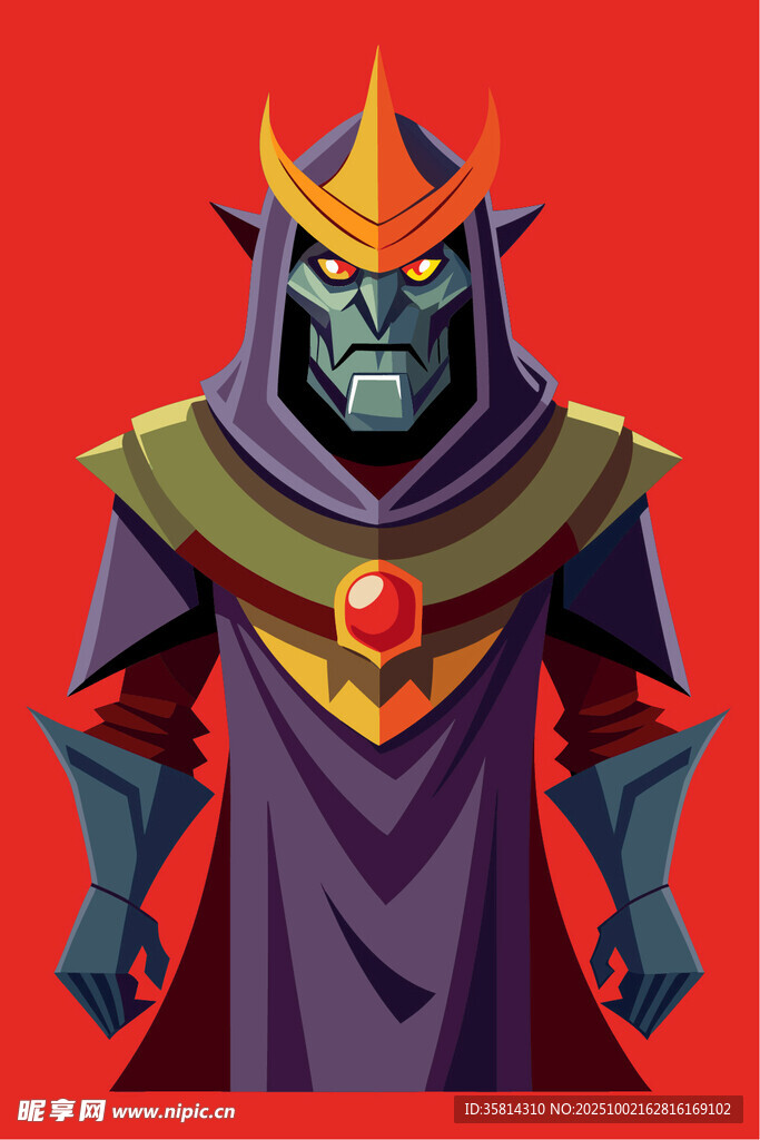 邪恶巫师角色插画