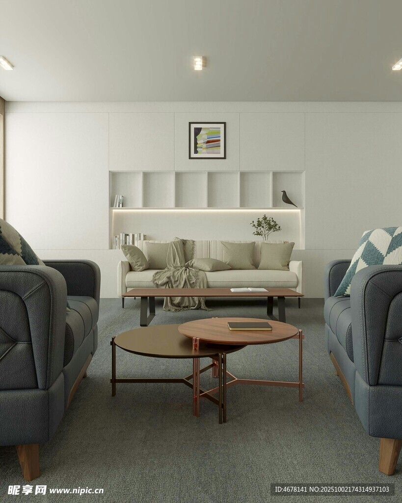 现代简约风客厅家居场景