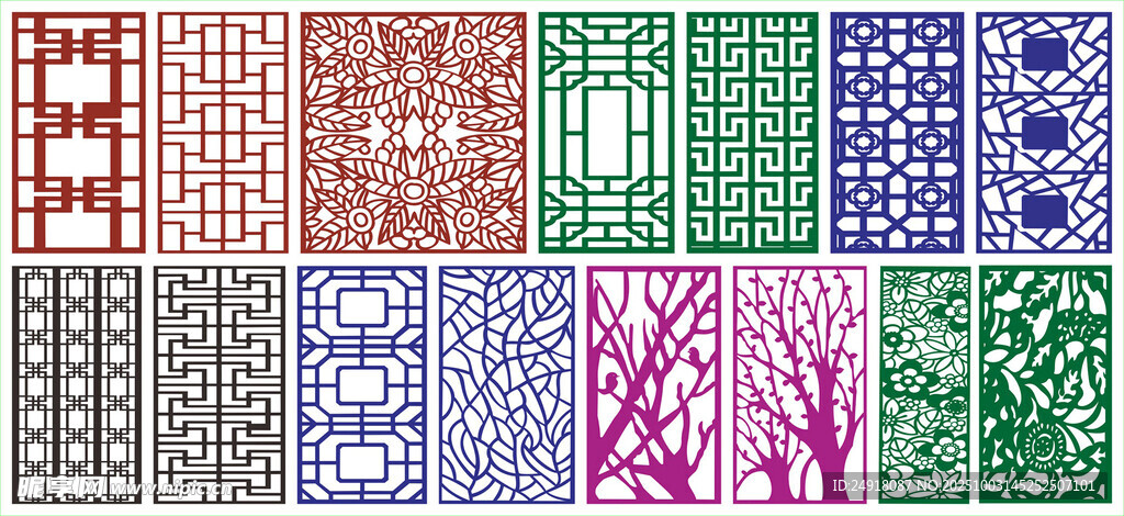 窗花 镂空花纹 屏风 隔断雕花