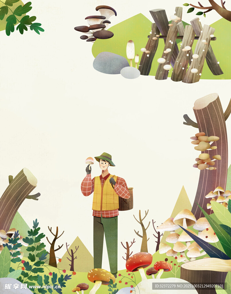 户外徒步者置身自然美景