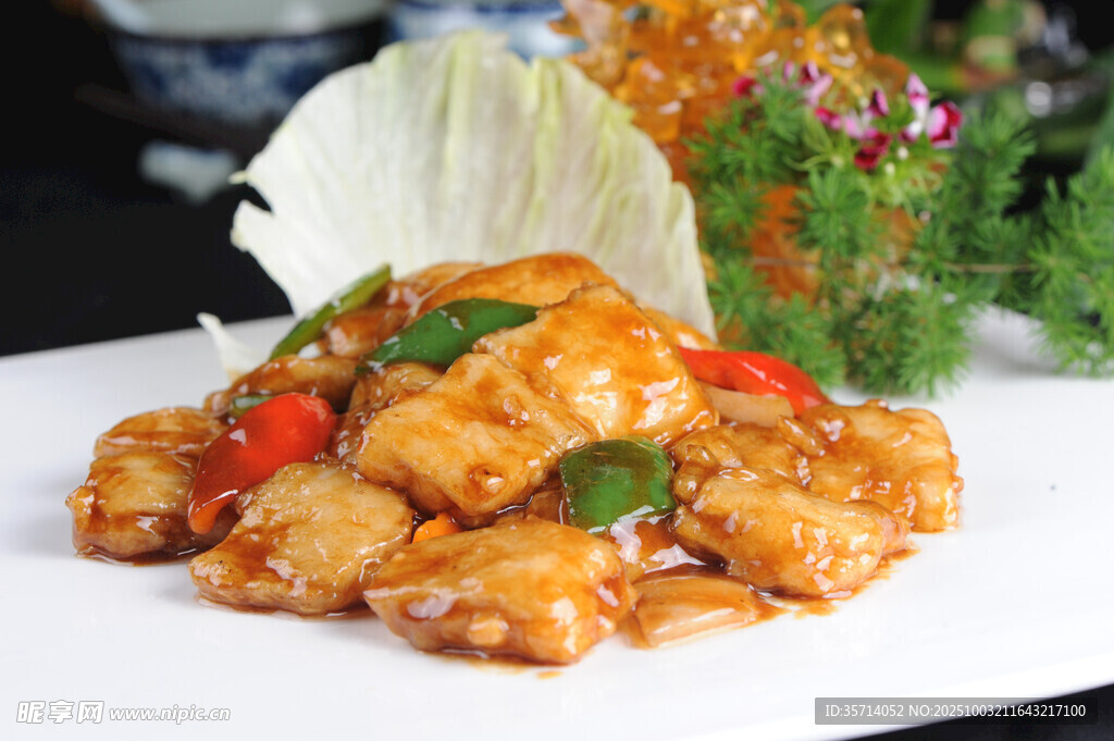 美味酱汁鸡块摆拍