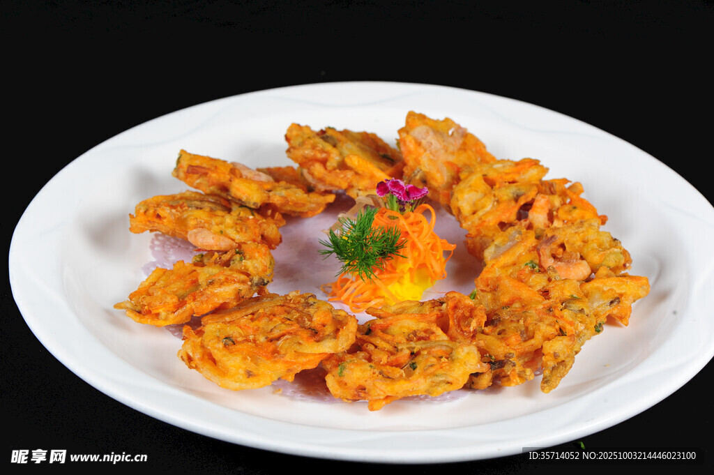 美味炸物摆盘精致