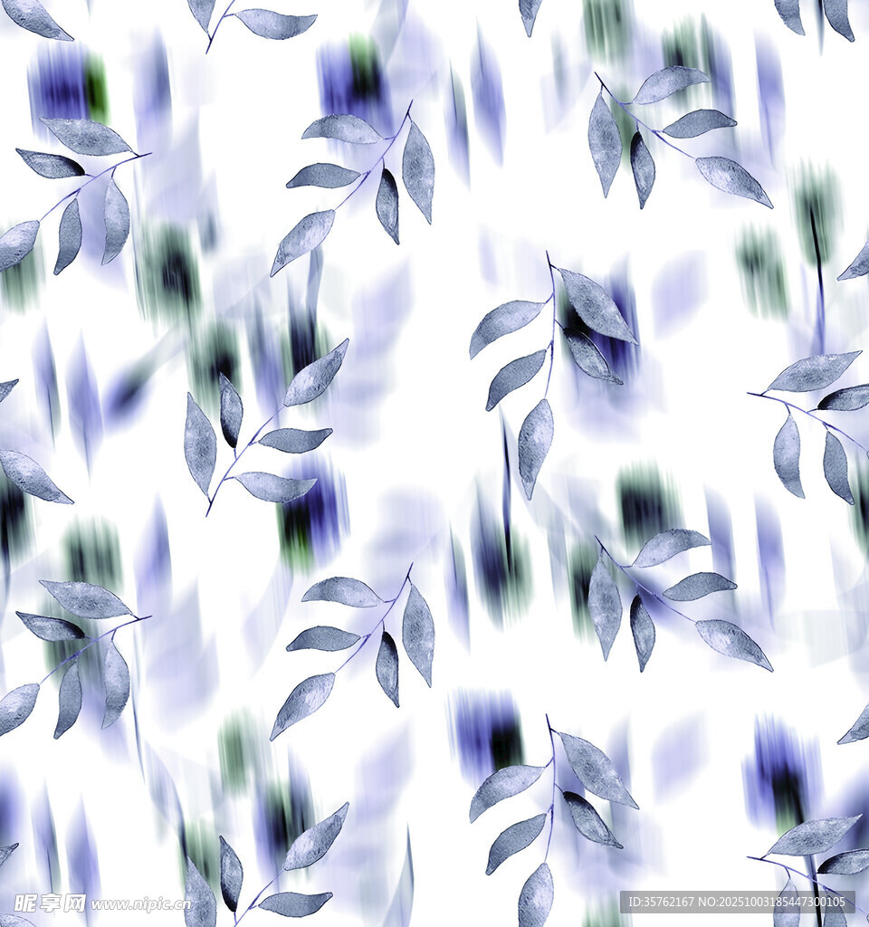 蓝紫色花卉图案背景